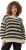Ulla Popken Striped Long Sleeve Crocheted Sweater Vanilla - Hættetrøjer og sweatshirts - Bløde sweatshirts, hoodies & strik