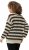 Ulla Popken Striped Long Sleeve Crocheted Sweater Vanilla - Hættetrøjer og sweatshirts - Bløde sweatshirts, hoodies & strik
