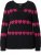 Ulla Popken Heart Print Long Sleeve V-Neck Sweater Black - Hættetrøjer og sweatshirts - Bløde sweatshirts, hoodies & strik
