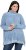 Ulla Popken Blanket Stitch Oversized Turtleneck Sweater Dove Blue - Hættetrøjer og sweatshirts - Bløde sweatshirts, hoodies & strik