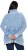 Ulla Popken Blanket Stitch Oversized Turtleneck Sweater Dove Blue - Hættetrøjer og sweatshirts - Bløde sweatshirts, hoodies & strik