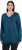 Ulla Popken Soft Fine Knit Pullover V-Neck Sweatshirt Teal - Hættetrøjer og sweatshirts - Bløde sweatshirts, hoodies & strik