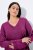 Ulla Popken Soft Fine Knit Pullover V-Neck Sweatshirt Dark Lilac - Hættetrøjer og sweatshirts - Bløde sweatshirts, hoodies & strik