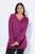 Ulla Popken Soft Fine Knit Pullover V-Neck Sweatshirt Dark Lilac - Hættetrøjer og sweatshirts - Bløde sweatshirts, hoodies & strik