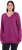 Ulla Popken Soft Fine Knit Pullover V-Neck Sweatshirt Dark Lilac - Hættetrøjer og sweatshirts - 