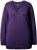Ulla Popken Soft Fine Knit Pullover V-Neck Sweatshirt Deep Violet - Hættetrøjer og sweatshirts - 