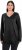 Ulla Popken Casual V-Neck Long Sleeve Sweater Black - Hættetrøjer og sweatshirts - Bløde sweatshirts, hoodies & strik