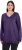 Ulla Popken Casual V-Neck Long Sleeve Sweater Deep Violet - Hættetrøjer og sweatshirts - 