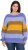 Ulla Popken Colorful Chunky Striped Sweater Lavender - Hættetrøjer og sweatshirts - 