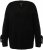 Ulla Popken Lace-Up Cuff Long Sleeve V-Neck Sweater Black - Hættetrøjer og sweatshirts - 