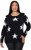 Ulla Popken Glitter Stars Soft Knit Sweater Black - Hættetrøjer og sweatshirts - 