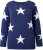 Ulla Popken Glitter Stars Soft Knit Sweater Blue - Hættetrøjer og sweatshirts - Bløde sweatshirts, hoodies & strik