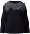 Ulla Popken Tulle Panel Sweatshirt Black - Hættetrøjer og sweatshirts - Bløde sweatshirts, hoodies & strik