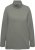 Ulla Popken Turtleneck Ribbed Trim Long Sleeve Sweater Grey - Hættetrøjer og sweatshirts - 