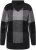 Ulla Popken Grand Check Long Sleeve Sweater Charcoal Grey Melange - Hættetrøjer og sweatshirts - Bløde sweatshirts, hoodies & strik