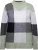 Ulla Popken Grand Check Long Sleeve Sweater Sage Green - Hættetrøjer og sweatshirts - 