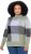 Ulla Popken Grand Check Long Sleeve Sweater Sage Green - Hættetrøjer og sweatshirts - 