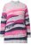 Ulla Popken Landscape Stripe Sweater Light Grey Melange - Hættetrøjer og sweatshirts - Bløde sweatshirts, hoodies & strik