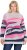 Ulla Popken Landscape Stripe Sweater Light Grey Melange - Hættetrøjer og sweatshirts - Bløde sweatshirts, hoodies & strik