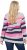 Ulla Popken Landscape Stripe Sweater Light Grey Melange - Hættetrøjer og sweatshirts - Bløde sweatshirts, hoodies & strik
