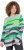 Ulla Popken Landscape Stripe Sweater Moss Green - Hættetrøjer og sweatshirts - Bløde sweatshirts, hoodies & strik