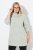 Ulla Popken Space Yarn Oversized Turtleneck Sweater Light Grey Melange - Hættetrøjer og sweatshirts - Bløde sweatshirts, hoodies & strik