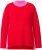 Ulla Popken Color Block Long Sleeve Sweater Lychee - Hættetrøjer og sweatshirts - Bløde sweatshirts, hoodies & strik