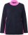 Ulla Popken Color Block Long Sleeve Sweater Ink Blue - Hættetrøjer og sweatshirts - 