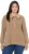 Ulla Popken Two-Tone Mixed Knit Troyer Collar Sweater Caramel - Hættetrøjer og sweatshirts - 