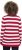 Ulla Popken Striped Polo Collar Long Sleeve Sweater Ruby Red - Hættetrøjer og sweatshirts - Bløde sweatshirts, hoodies & strik