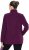 Ulla Popken Modular Fleece Zip Front Jacket Dark Cherry - Hættetrøjer og sweatshirts - 