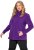 Ulla Popken Modular Fleece Zip Front Jacket Dark Plum - Hættetrøjer og sweatshirts - 