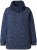 Ulla Popken Teddy Collar Printed Sweatshirt Navy - Hættetrøjer og sweatshirts - Bløde sweatshirts, hoodies & strik