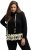 Ulla Popken Ruffle Hem A-line Fit Hooded Sweatshirt Black - Hættetrøjer og sweatshirts - Bløde sweatshirts, hoodies & strik