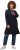 Ulla Popken Extra Long Abstract Graphic Hoodie Navy - Hættetrøjer og sweatshirts - Bløde sweatshirts, hoodies & strik