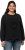 Ulla Popken Flock Print Long Sleeve Crew Neck Sweatshirt Black - Hættetrøjer og sweatshirts - 