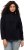 Ulla Popken Tonal Leopard Print Longline Zip-Up Sweatshirt Black - Hættetrøjer og sweatshirts - 