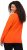 Ulla Popken Collared Long Sleeve Sweatshirt Tangerine - Hættetrøjer og sweatshirts - Bløde sweatshirts, hoodies & strik