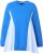Ulla Popken Pinstripe Gore Long Sleeve Sweatshirt Peacock Blue - Hættetrøjer og sweatshirts - 