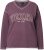 Ulla Popken Texas Contrast Stitching Sweatshirt Dark Ruby - Hættetrøjer og sweatshirts - Bløde sweatshirts, hoodies & strik