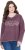 Ulla Popken Texas Contrast Stitching Sweatshirt Dark Ruby - Hættetrøjer og sweatshirts - Bløde sweatshirts, hoodies & strik