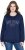 Ulla Popken NYC Embroidered Long Sleeve Sweatshirt Ink Blue - Hættetrøjer og sweatshirts - 