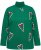 Ulla Popken Candy Cane Graphic Sweatshirt Meadow Green - Hættetrøjer og sweatshirts - 