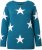 Ulla Popken Glitter Stars Soft Knit Sweater Petrol - Hættetrøjer og sweatshirts - Bløde sweatshirts, hoodies & strik