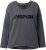 Ulla Popken Inspire Lettering V-Neck Sweatshirt Graphite Grey - Hættetrøjer og sweatshirts - 