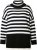 Ulla Popken Striped Stand-Up Collar Sweater Black - Hættetrøjer og sweatshirts - Bløde sweatshirts, hoodies & strik