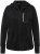 Ulla Popken HYPRAR Zip Front Hooded Stretch Sweatshirt Black - Hættetrøjer og sweatshirts - 