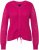 Ulla Popken Shaker Stitch Cropped Gathered Sweater Fuchsia Pink - Hættetrøjer og sweatshirts - Bløde sweatshirts, hoodies & strik