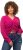 Ulla Popken Shaker Stitch Cropped Gathered Sweater Fuchsia Pink - Hættetrøjer og sweatshirts - Bløde sweatshirts, hoodies & strik