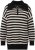 Ulla Popken Striped Troyer Collar Sweater Black - Hættetrøjer og sweatshirts - Bløde sweatshirts, hoodies & strik